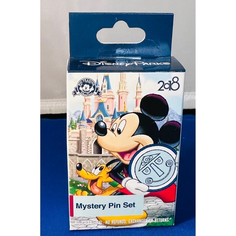 Disney Parks Mystery 2 Pin Set - 2018 - New In Box - Rare - Sealed Pack -Retired